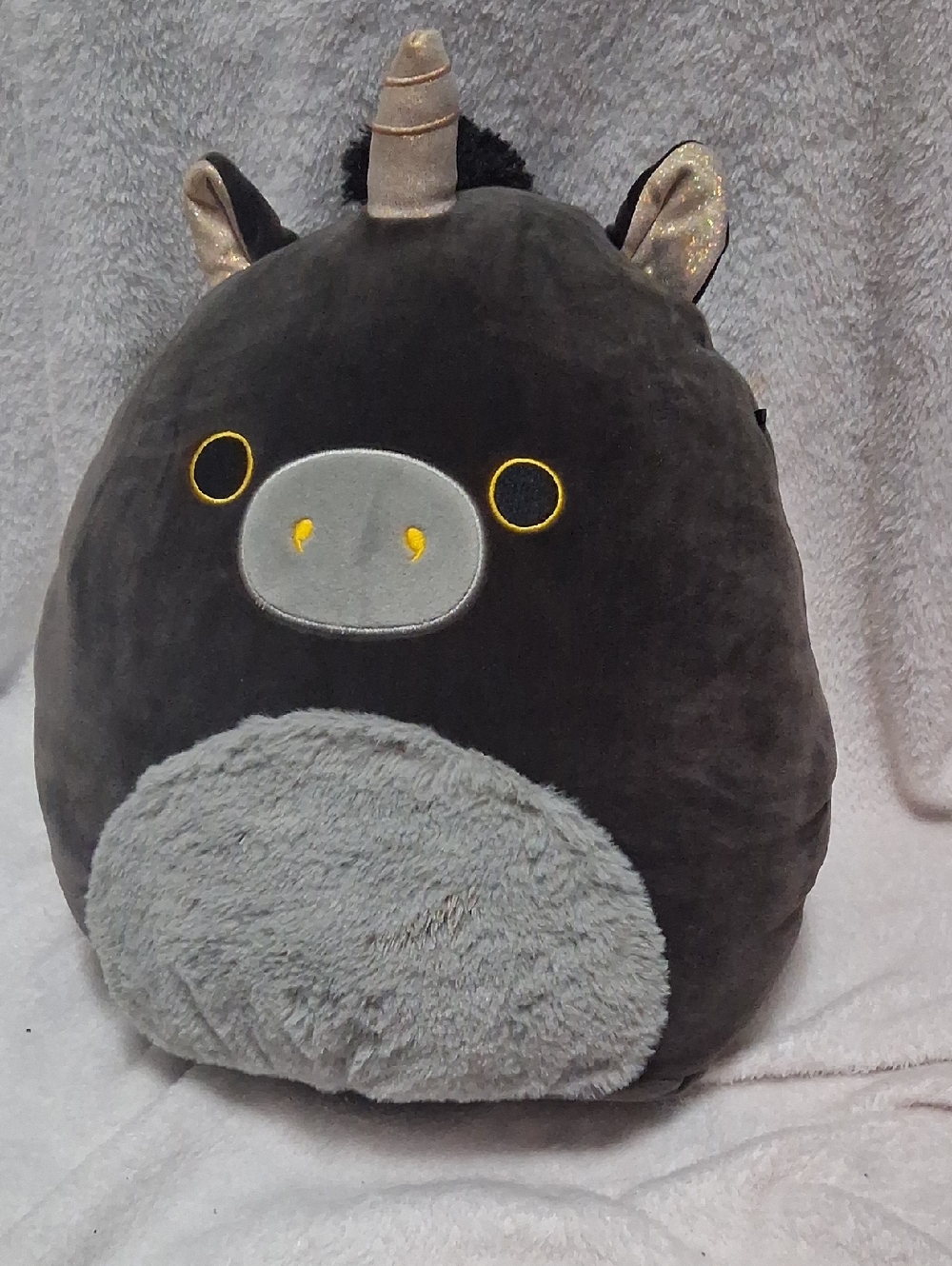 Squishmallows Black & Gray Unicorn Plush